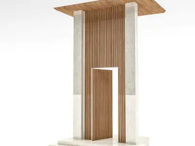 The modern villa door Low-poly 3D model