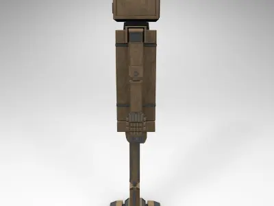 Shikaku The Hipster Robot Next Gen PBR Game and Render Ready Low-poly 3D model