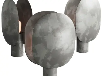 317 lighting fixtures 24 101 copenhagen Clam Table Lamp 3D model