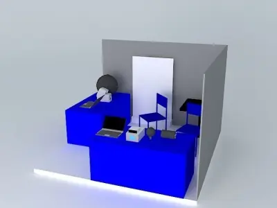 SIL booth setup Free 3D model