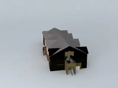 Apartments residential building Free 3D model