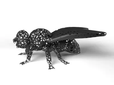 Fly Voronoi Low-poly 3D model