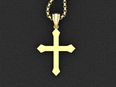 Cross Light Gold 3CP061 3DM STL 3D model