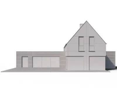 Modern family house 02 3D model