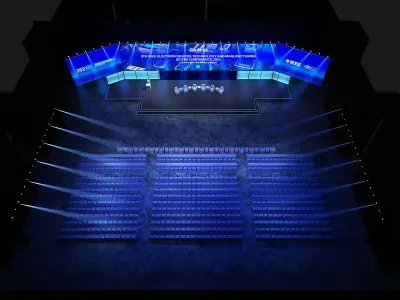 stage Low-poly 3D model