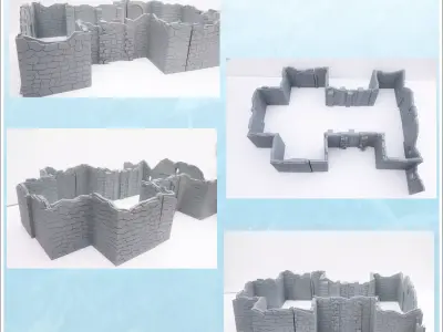 Ruined church at the Alamo Fort 28 - Cowboy USA America ACW Amer 3D print model