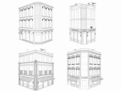 London houses 3 3D model