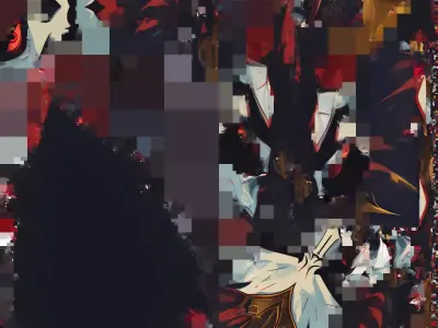 Demonic Samurai Mask Stylized Evil Warrior Head 3D model