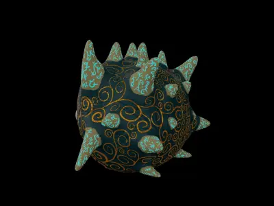 Fantasy Magic Cute Creature with Lighting Body Pattern 3D model