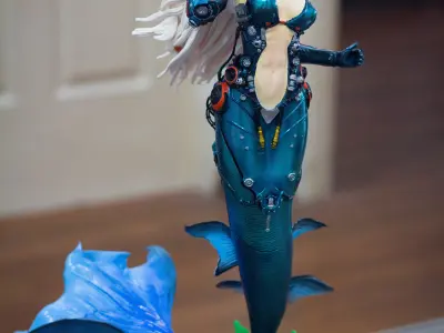 Sci-FI Mermaid - 3D print ready 3D print model