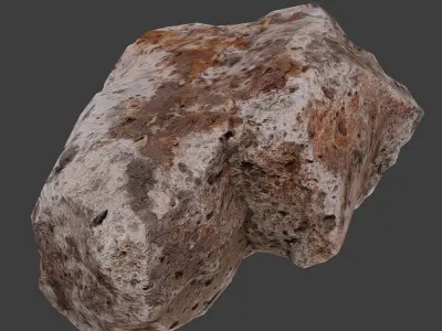 Cinder Debris Low-poly 3D model