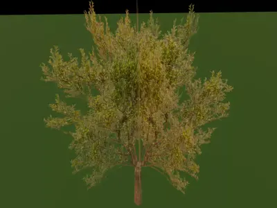 PSX PS1 Styled Low Poly 3D Model of a Tree Low-poly 3D model