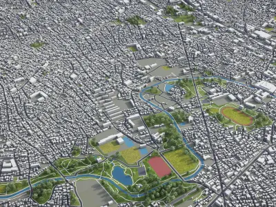 Tokyo - Suginami Low-poly 3D model