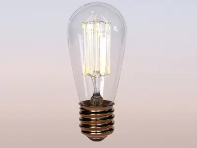 Light bulb vintage 1 3D model