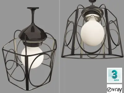 Ceiling lamp 3D model 2