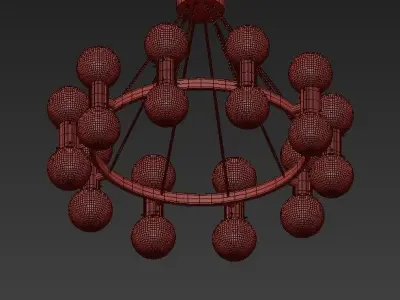 Murano Glass Chandelier 3D model