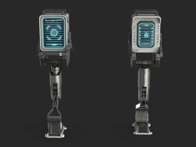 Sci Fi Terminal v3 Low-poly 3D model