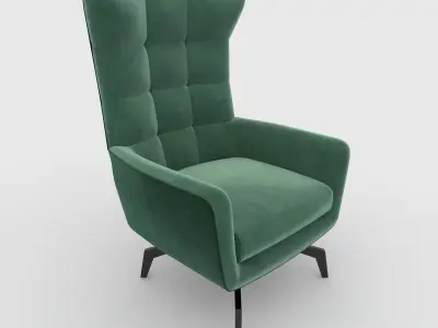Collection Wingback Chair 1 3D Model Pack