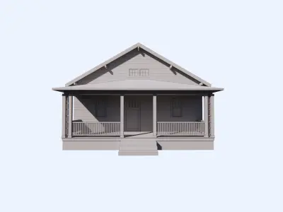 Vintage 1940s House 3D model