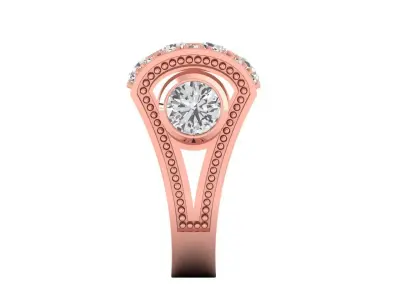 Solitaire Wedding Engagement Women Light Weight Rings 3D print model