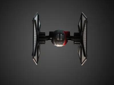First Order Tie Fighter Low-poly 3D model