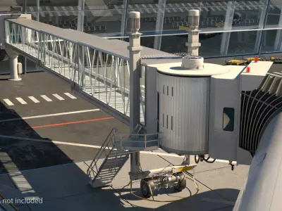  Passenger Jet with Jetway 