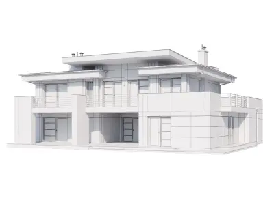 Modern house V84 3D model