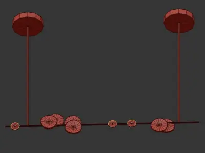 Recommend light fixture with three circles hanging from ceiling 3D model