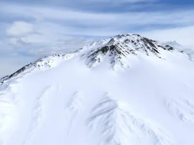 Snow Mountain 06 Low-poly 3D model