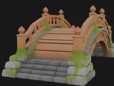 Pixar style 3d Bridge model 3D model