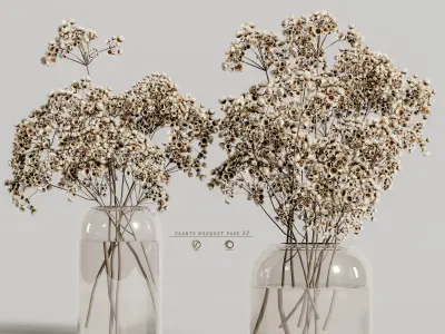 plants bouquet vase 33  3D model