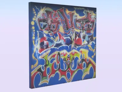 Graffiti wall XXII 3D model