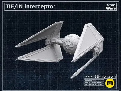TIE IN interceptor 3D print model