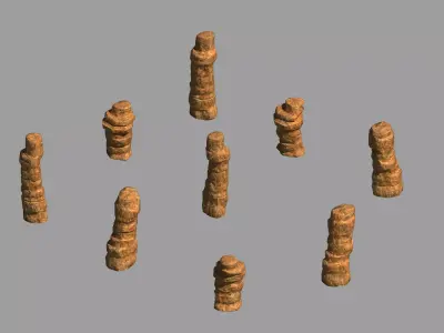 Desert - Mountain - Wind Stone 06 3D model