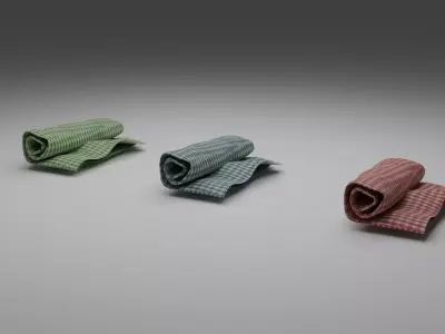 TOWLE three folded towels Free 3D model