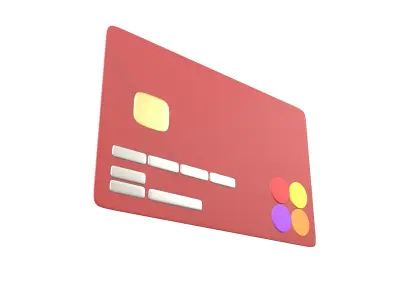 Cartoon Credit Card v2 003 Low-poly 3D model