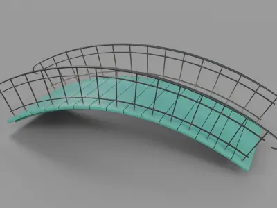 Cartoon Bridge 8 3D model