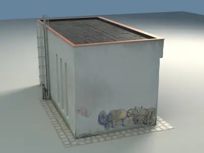 Workshop building model 3D model