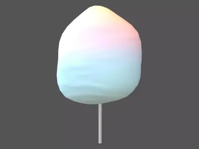 Cotton Candy V1 006 Low-poly 3D model