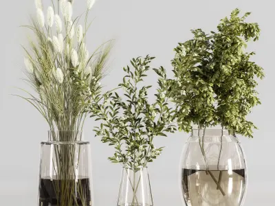 Collaction Plants Bouquet 21 3D model