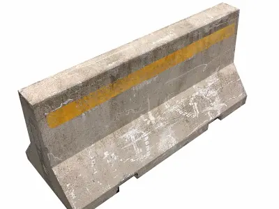 Road Blocker  Low Poly Low-poly 3D model