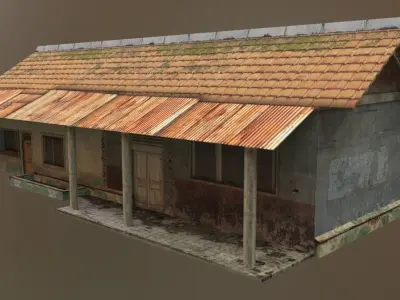 Asian Traditional Village Low-poly 3D model
