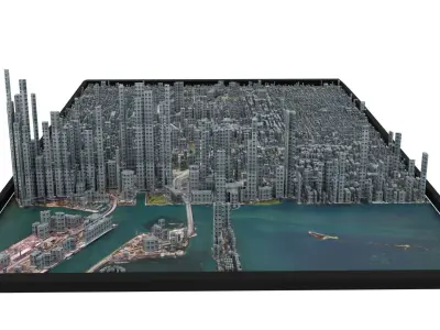 City of Miami Low-poly 3D model