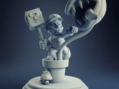 Mario Bros Attack 3D print model