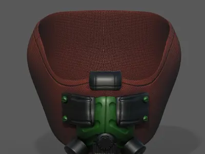 Gas mask respirator scifi futuristic  Low-poly 3D model