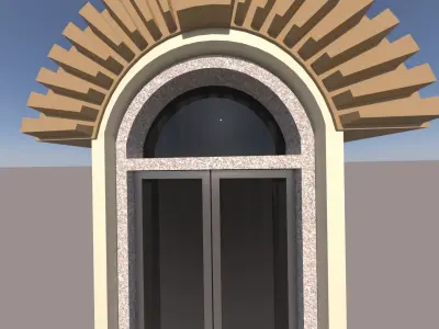 Window frame with contemporary design 3D model