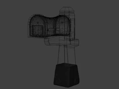 Mailbox 3D model Low-poly 3D model