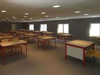 Real Classroom environment 3D model