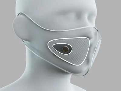 Advanced Mask Low-poly 3D model