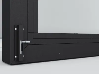 Aluminium door 19 3D model